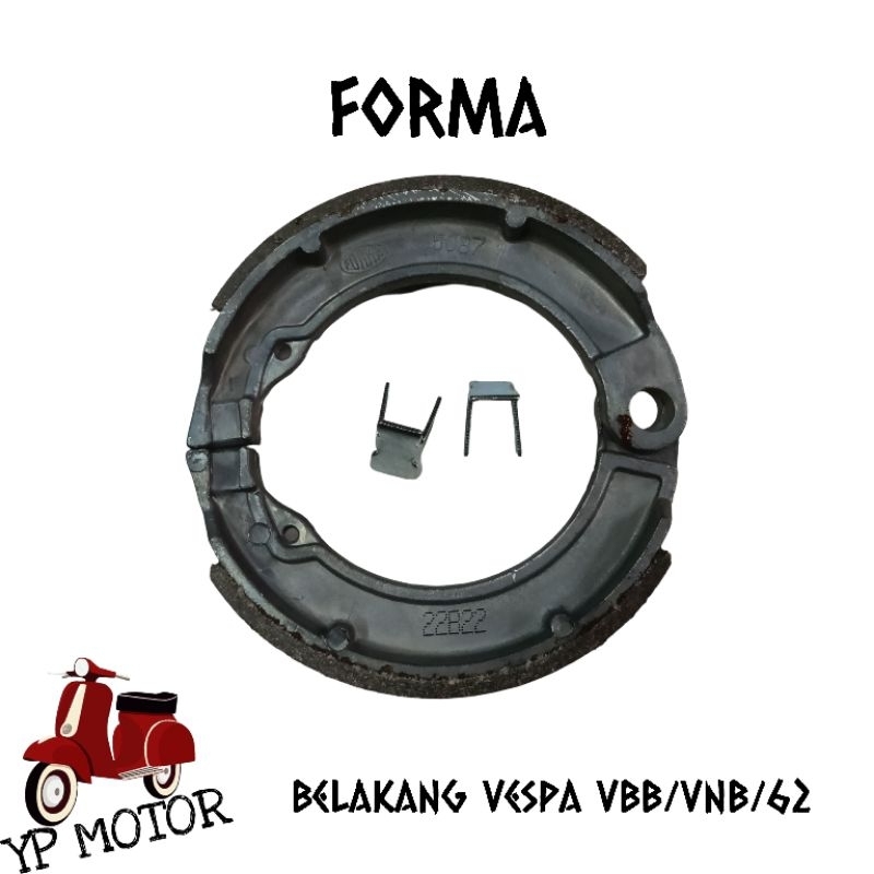 FORMA Kampas Rem Belakang Vespa 65 62 VBB VNB AZ87 Sparepart Aksesoris Onderdil Variasi Sukucadang V