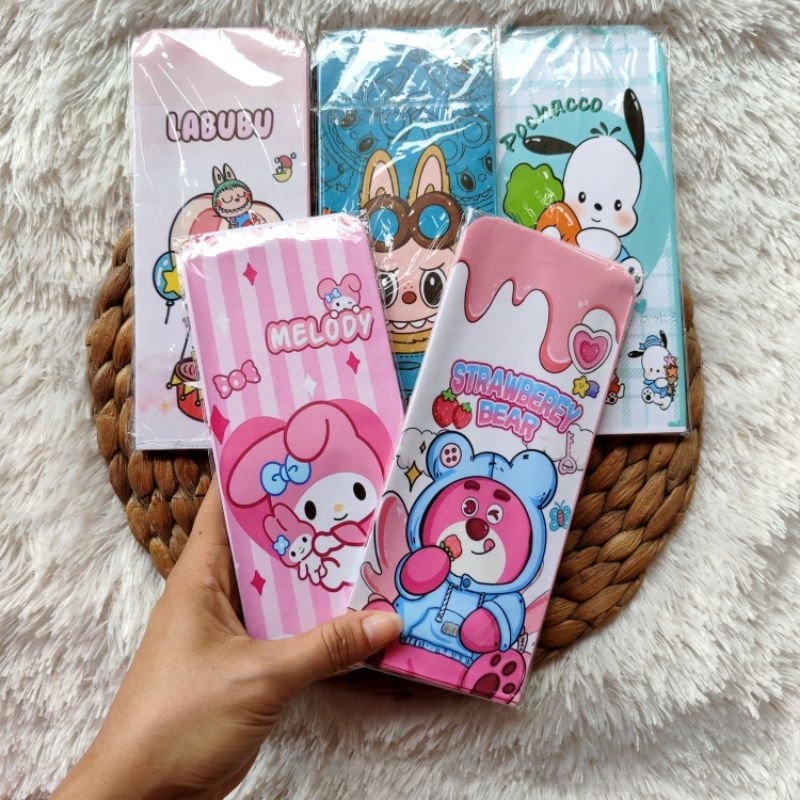 

[Pack isi 10 LEMBAR JUMBO] Amplop Lebaran THR motif karakter kartun LABUBU LOTSO KUROMI SANRIO anak Unik Kekinian tebal premium ukuran JUMBO / Amplop angpao isi 10 pcs ukuran 7x15 cm / amplop lebaran siap pakai / amplop lebaran isi 10