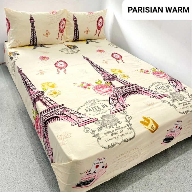 bisa cod seprai parisian estetik korea ukuran 180x200 sprai 200 X 200 seprei katun size king warna b