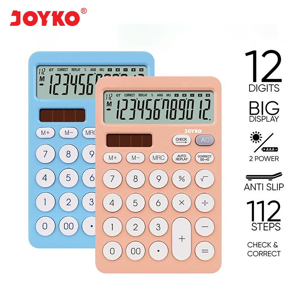

Calculator Kalkulator Joyko CC-64CO 12 Digits Check & Correct