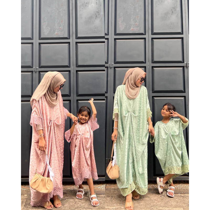 AT TISYA BUTIK - KAFTAN COUPLE IBU DAN ANAK / KAFTAN MEWAH / KAFTAN DEWASA / KAFTAN ANAK / BAJU COUP