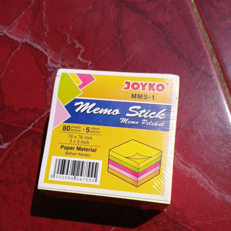 

memo stick 76x76 80 sheet joyko