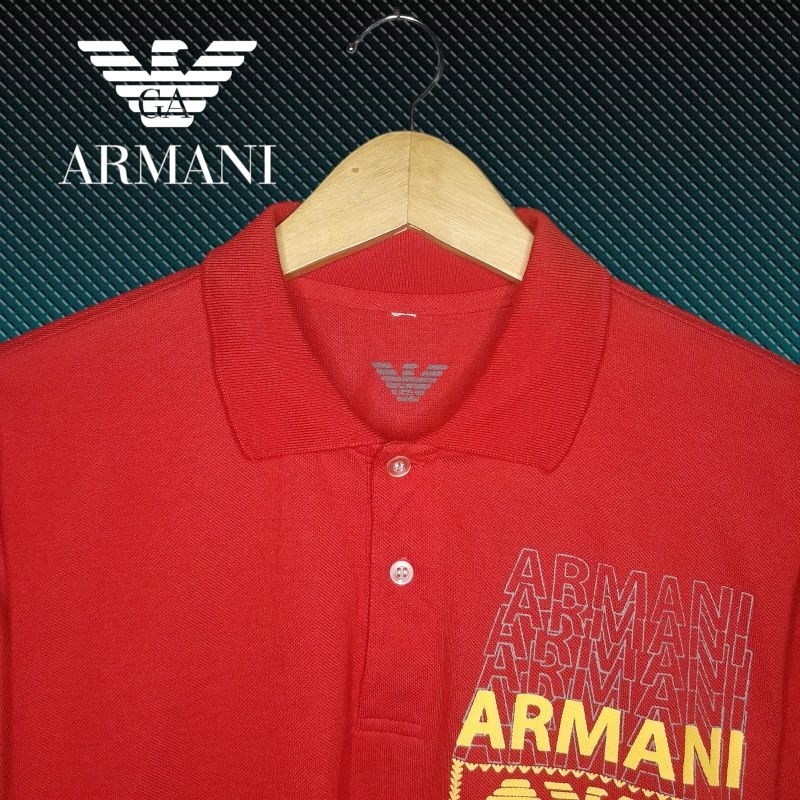 ARMANI KAOS KERAH PRIA,ATASAN PRIA BERKERAH