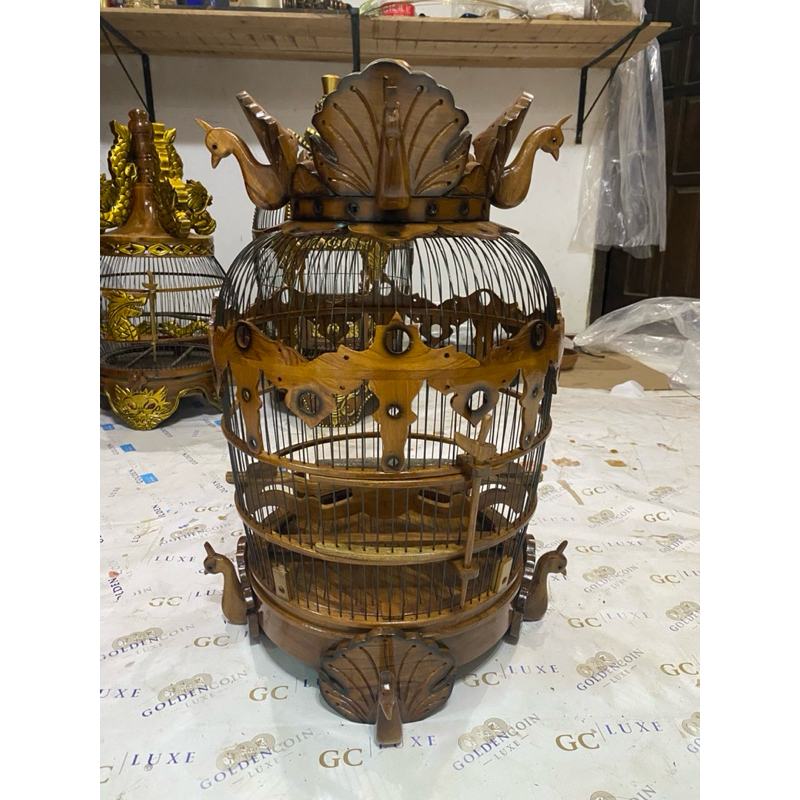 Sangkar jemur Perkutut mahkota merak