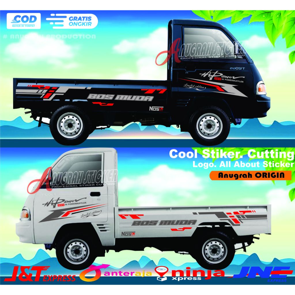 Stiker Cutting Mobil Pickup Futura Stiker Jet Pickup Futura Suzuki Variasi Mobil Pickup Carry Futura