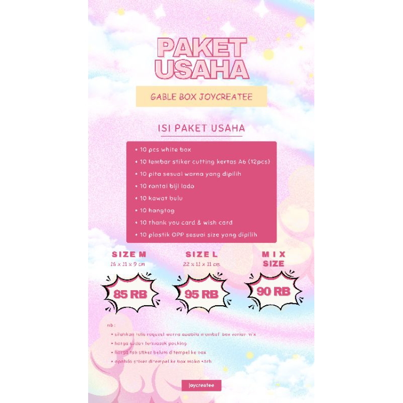 

PAKET USAHA GABLE BOX | GIFT BOX