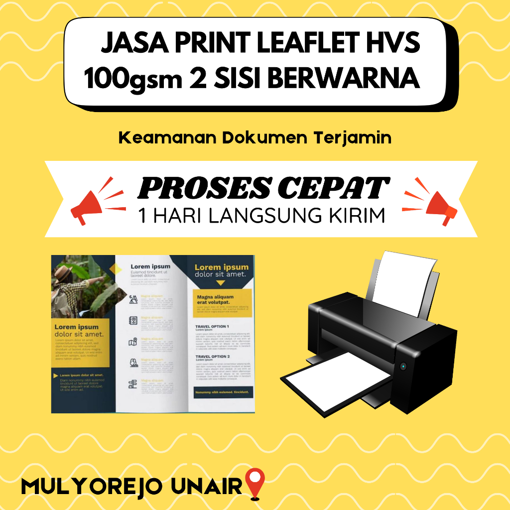 

LANGSUNG PROSES CETAK PRINT LEAFLET A4 100gsm FULL WARNA 2 SISI