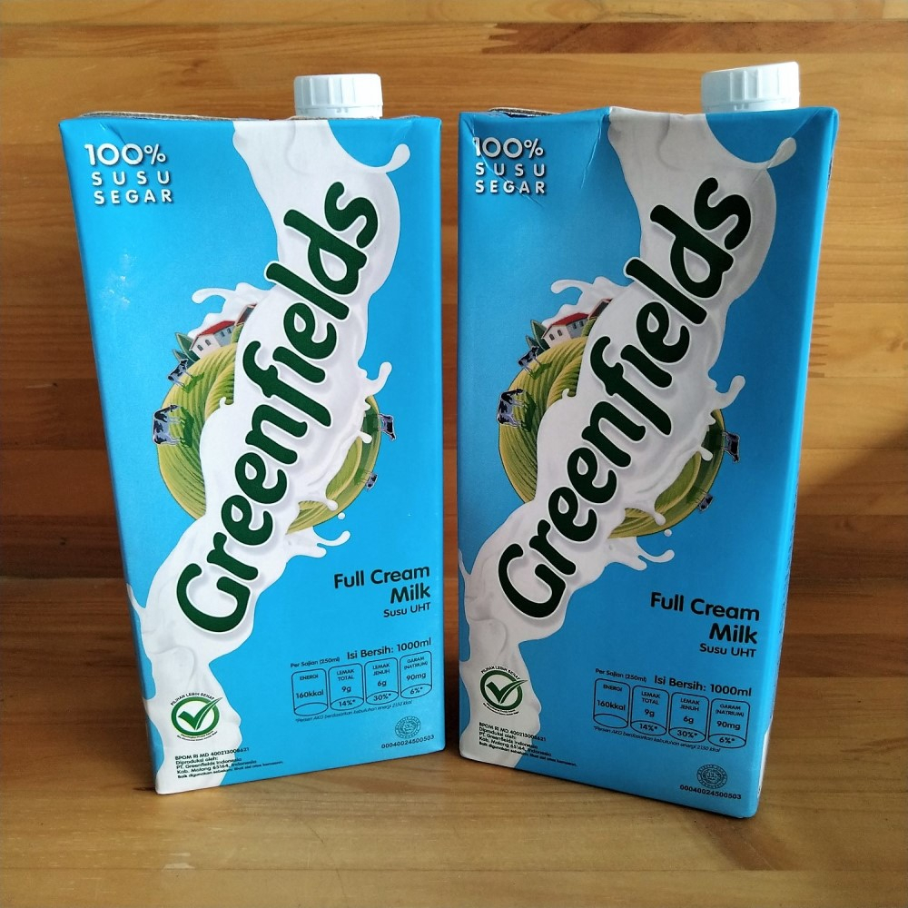 

GREENFIELD UHT SUSU FULLCREAM KTK 1 LTR