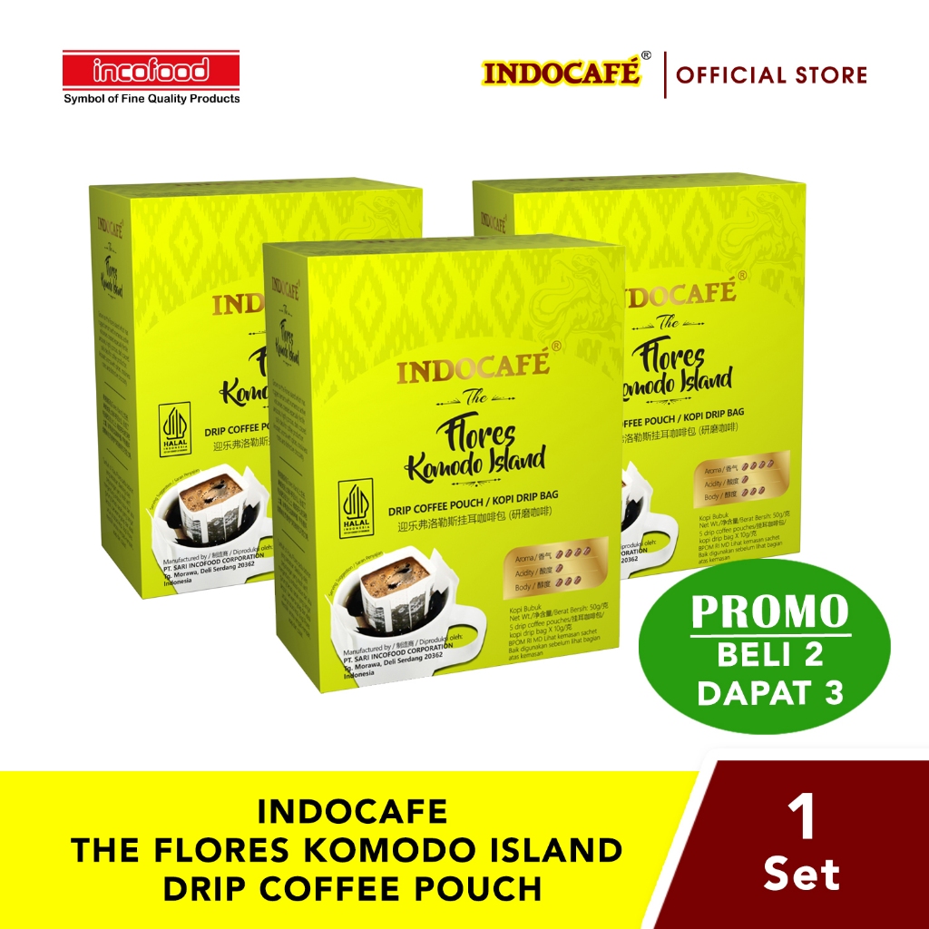 

Beli 2 Dapat 3 - Indocafe The Flores Komodo Island Drip Coffee Pouch