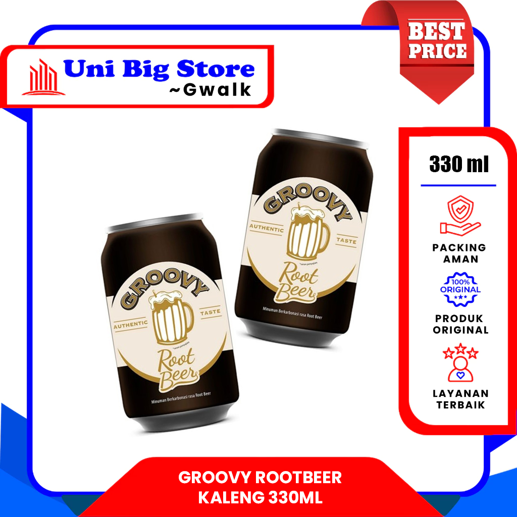 

GROOVY ROOTBEER ROOT BEER SODA KALENG - 330 ml