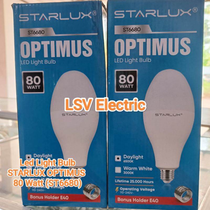 Lampu Led Bulb Starlux OPTIMUS 80W (ST6680) Daylight 6500K (PUTIH) SNI,ORIGINAL