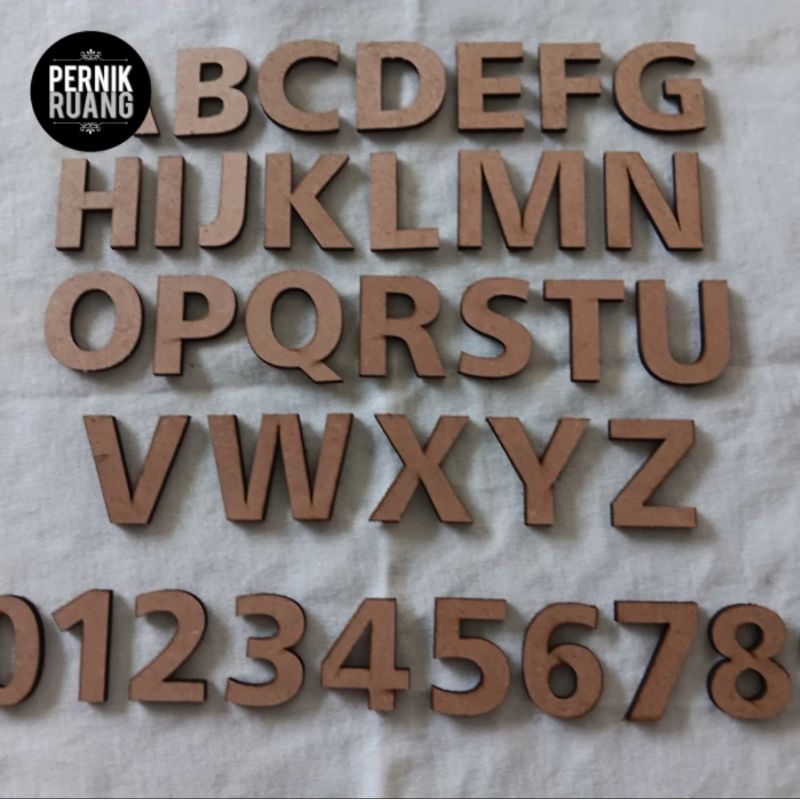 Huruf Angka Abjad Kayu Papan Dekorasi Mahar Hampers Backdrop