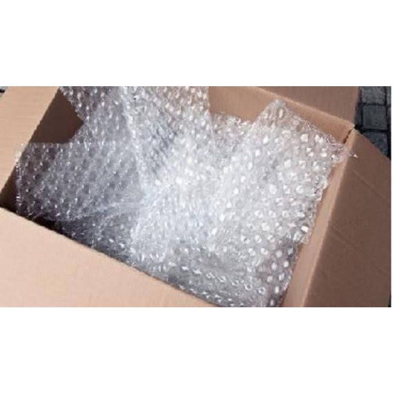 

kardus + bubble wrap tambahan