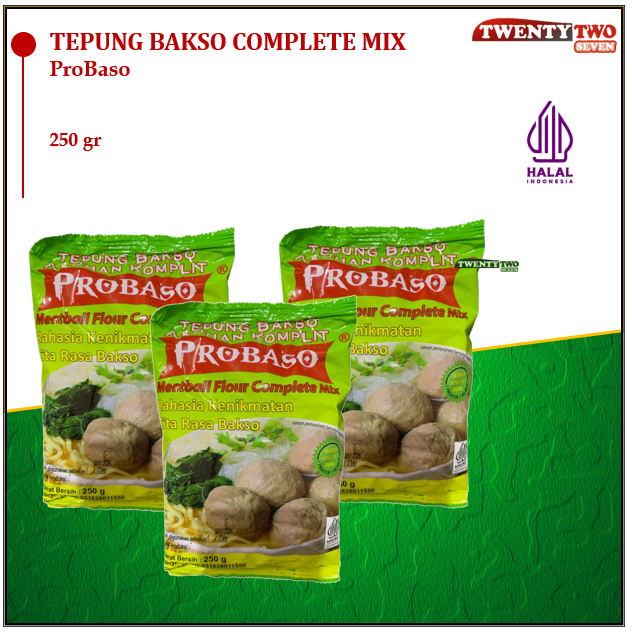 

Probaso TEpung Bumbu Complete Mix Premiks Baso Bakso 250gr