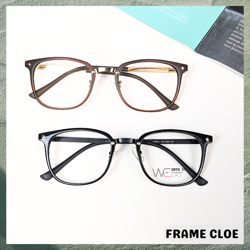 Worth It - Frame Kacamata Titanium Pria Wanita  Photocromic Bluecromic Minus Anti Radiasi Blueray Fr