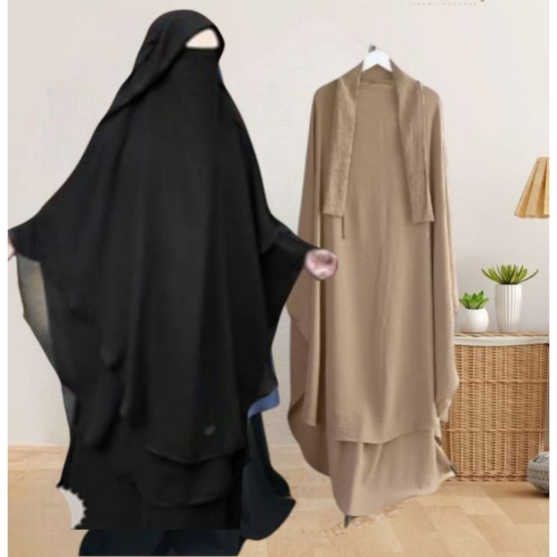 GAMIS SET FRENCH KHIMAR BUTTERFLY SYAR'I GAMIS LEBARAN GAMIS TERBARU FRENCH KHIMAR BUTTERFLY SYAR'I