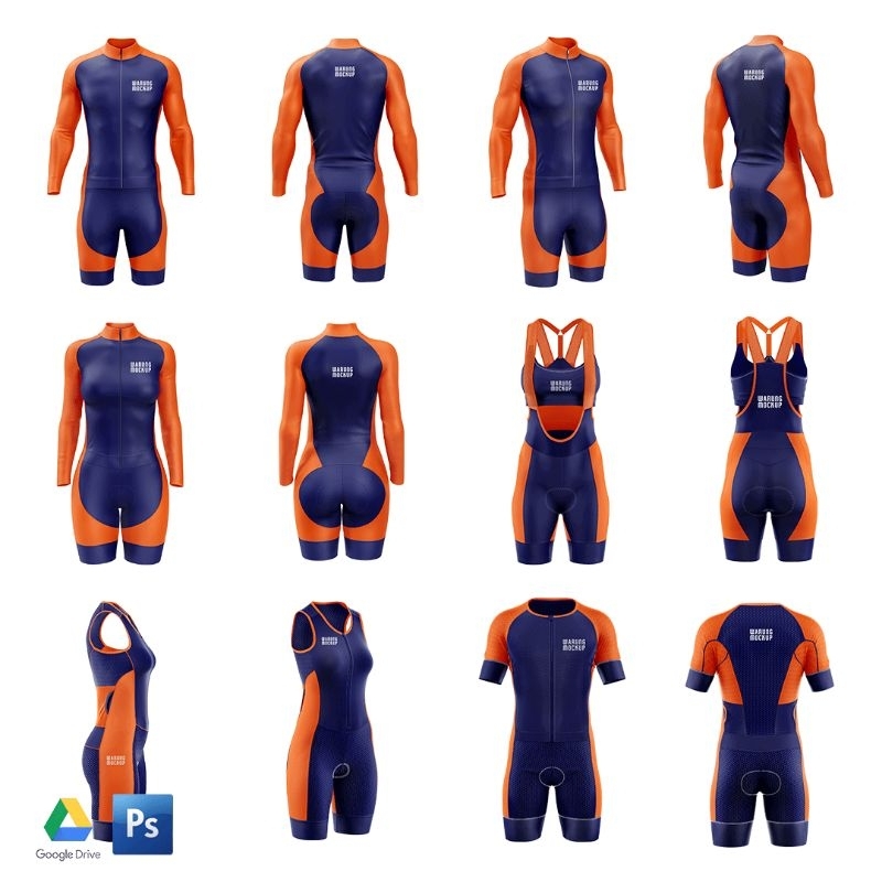 MOCKUP JERSEY SEPEDA KIT PART 2 - TIFF / PSD - CODE JS-SF25 - SMART EDITABLE 100%
