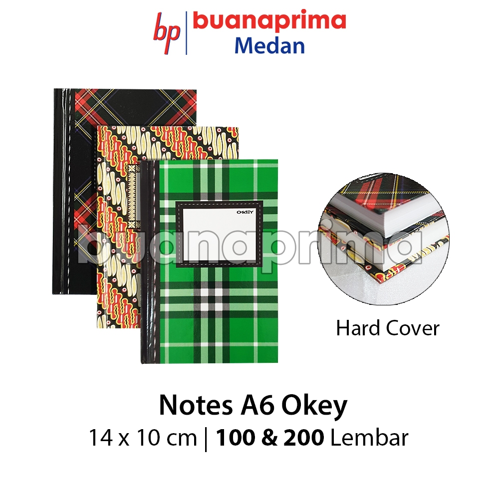 

Notes HARD COVER A6 OKEY 100 200 Lembar Kecil Notebook Buku Catatan