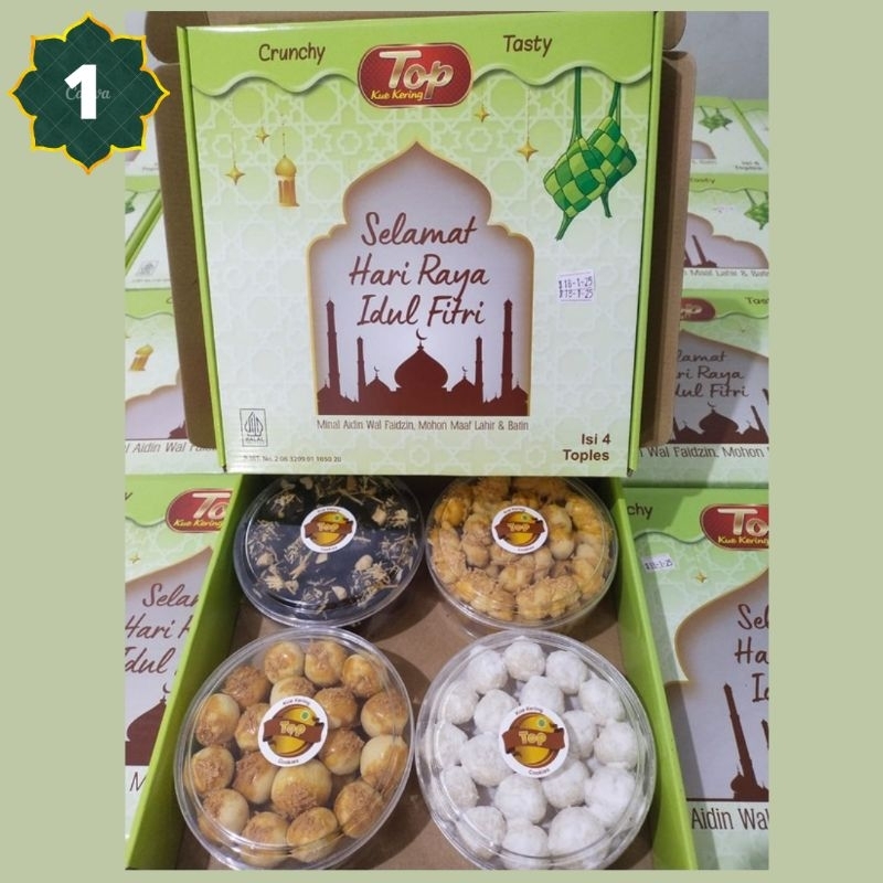 

1. KUE KERING / KUE LEBARAN / HAMPERS TOP COOKIES ISI 4
