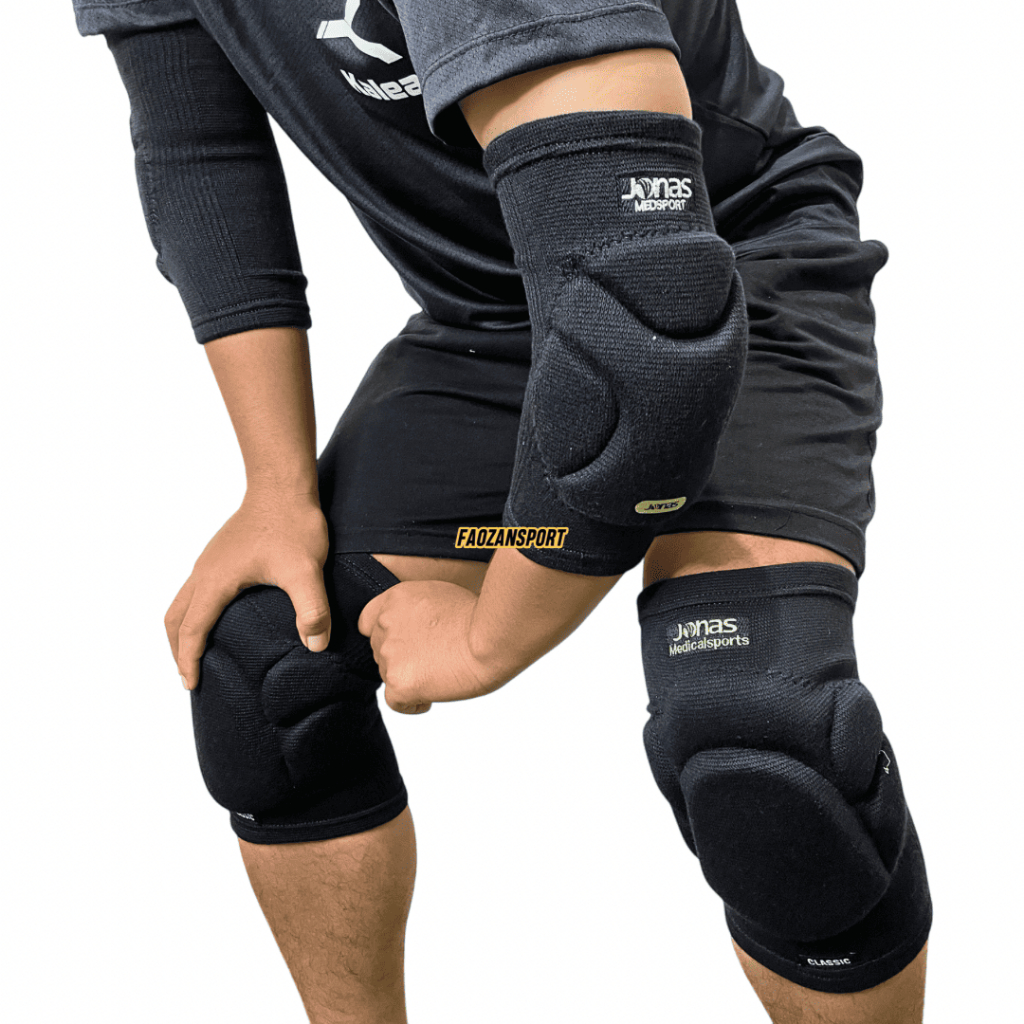 Kneepad V2 Jonas Knee pad Futsal Sport Pelindung Deker Lutut Kiper Warna Hitam Putih Original Jonas