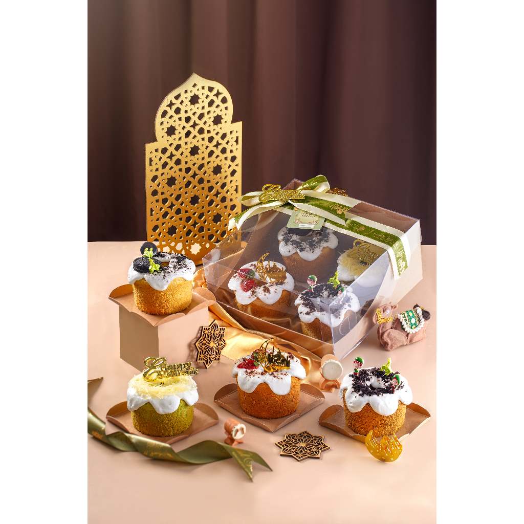 Lebaran 2025/Ramadan/Box of 4 Mini Chiffon Cake/parcel/Hamper/Kue Ramadan