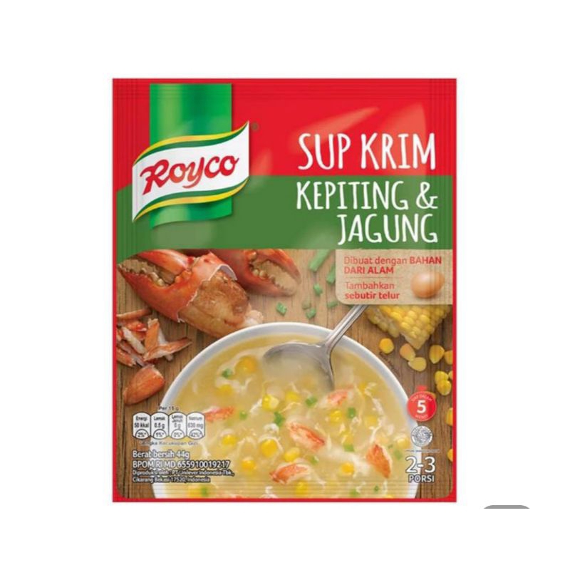 

Royco Sup Krim instant Kepiting Jagung 44g