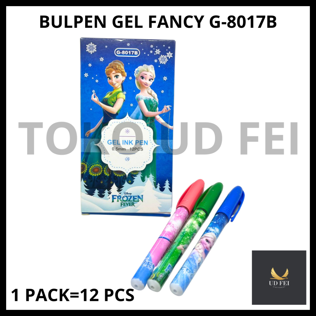 

(1 PACK =12 PCS- 8017B) BULPEN GEL FANCY FROZEN/ BULPEN GEL GEL FANCY KARAKTER FROZEN/ BULPEN GEL FANCY