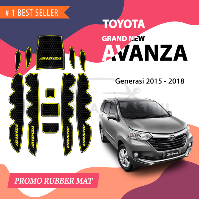 Door Groove Mat/ Antislip Rubber Cup Mat/ Alas Interior Toyota Avanza 2015 - 2018
