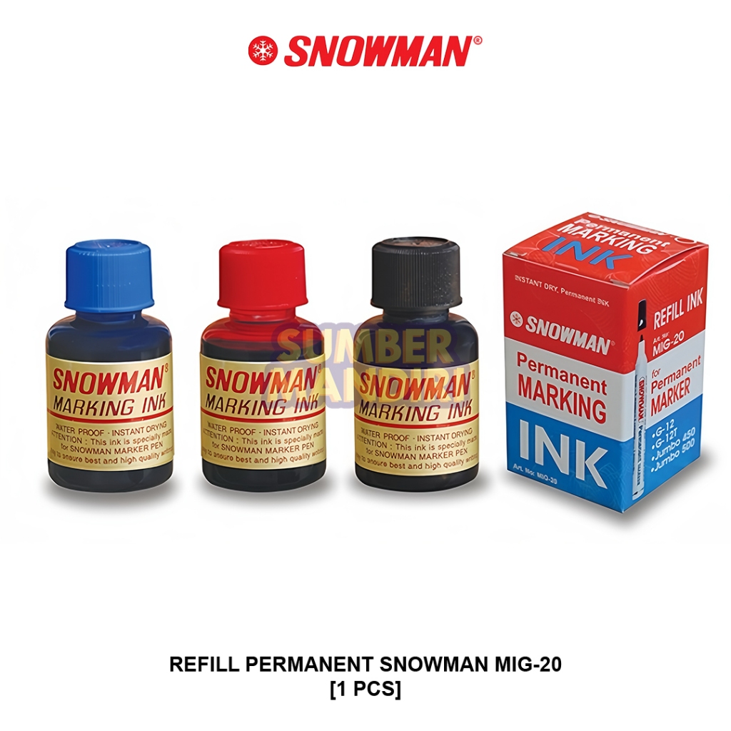 

Refill Tinta Spidol SNOWMAN MIG-20 Permanent [1 PCS]