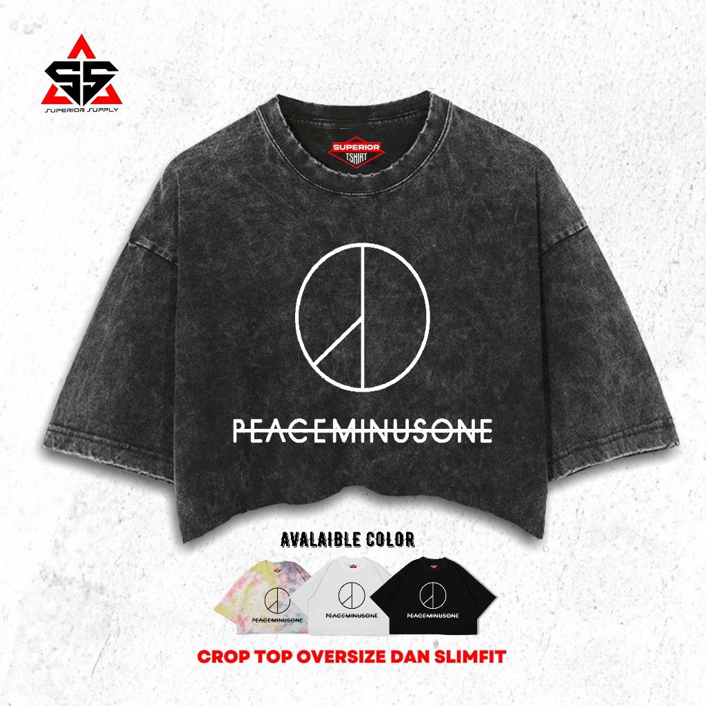 SUPERIOR Crop Tee G-Dragon Washed Tye Die Longsleeve Oversize Slimfit Crop Top GDRAGON-5