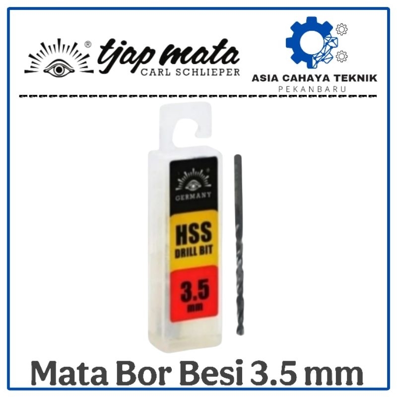 TJAP MATA Mata Bor Besi Baja HSS Drill 3.5mm - Cap Mata 3.5 mm