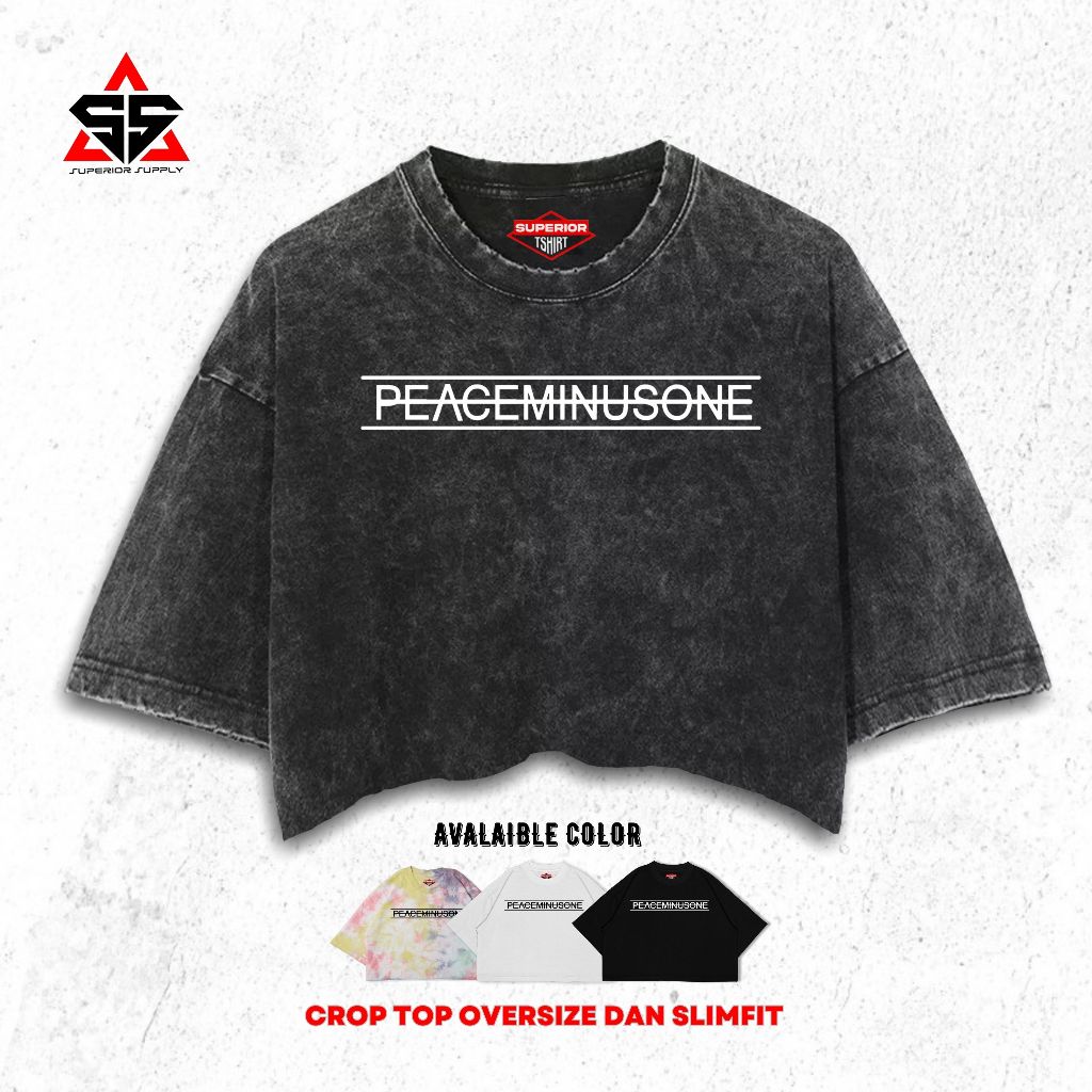 SUPERIOR Crop Tee G-Dragon Washed Tye Die Longsleeve Oversize Slimfit Crop Top GDRAGON-7