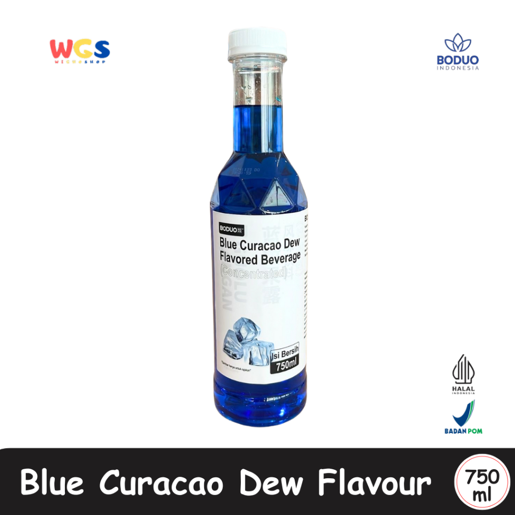 

Boduo Blue Curacao Dew Flavored Syrup 750ml – Sirup Konsentrat Rasa Blue Curacao