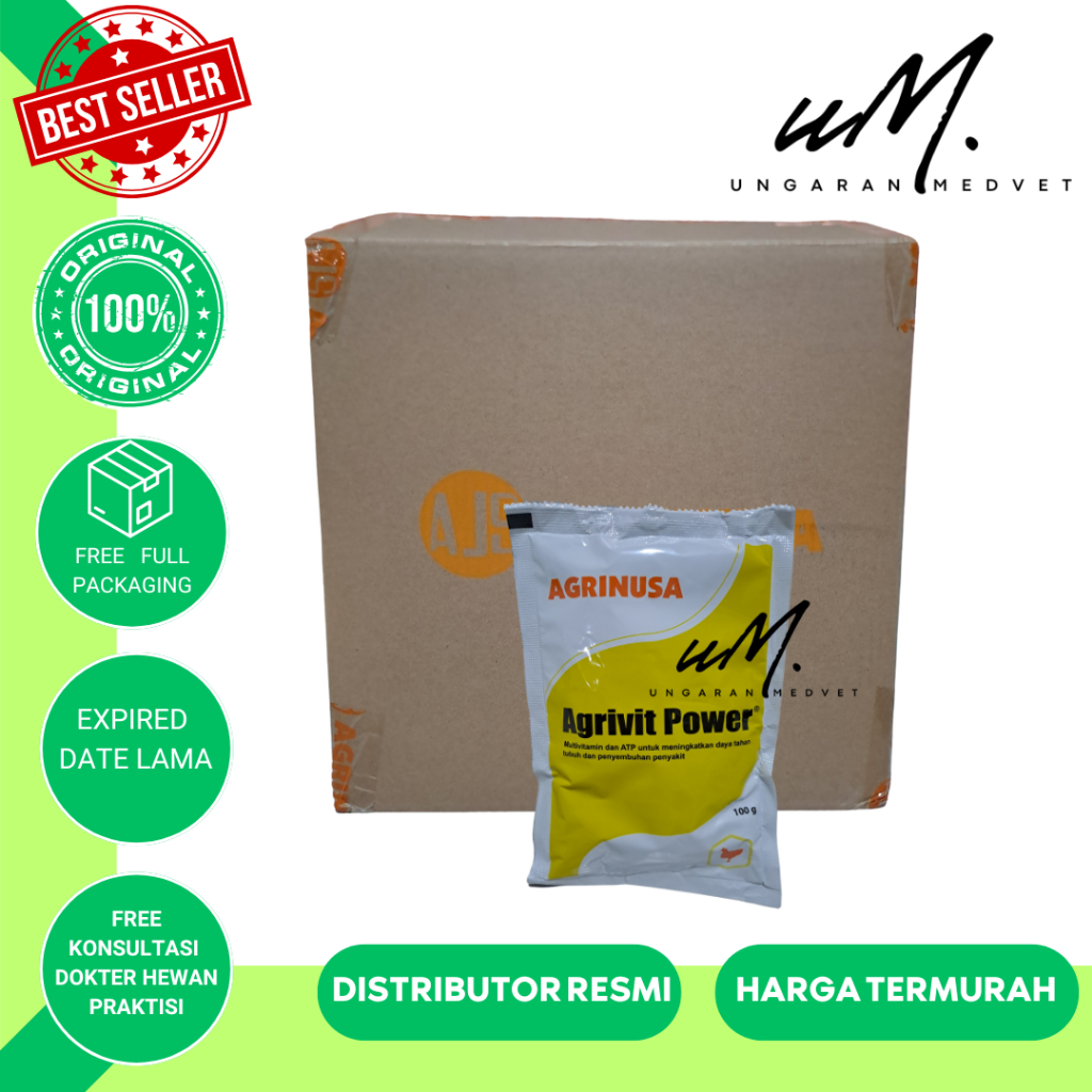 AGRIVIT POWER 100 GR - Multivitamin ATP Untuk Unggas