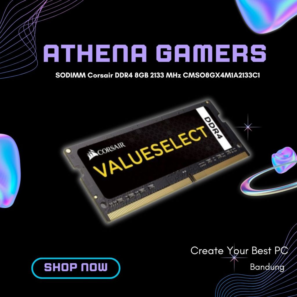 SODIMM Corsair DDR4 8GB 2133 MHz CMSO8GX4M1A2133C1 | Athena Gamers
