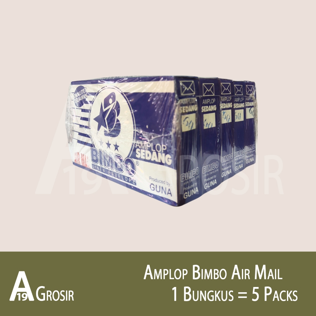 

(1BUNGKUS=5PACK) Bimbo Amplop Putih Air Mail