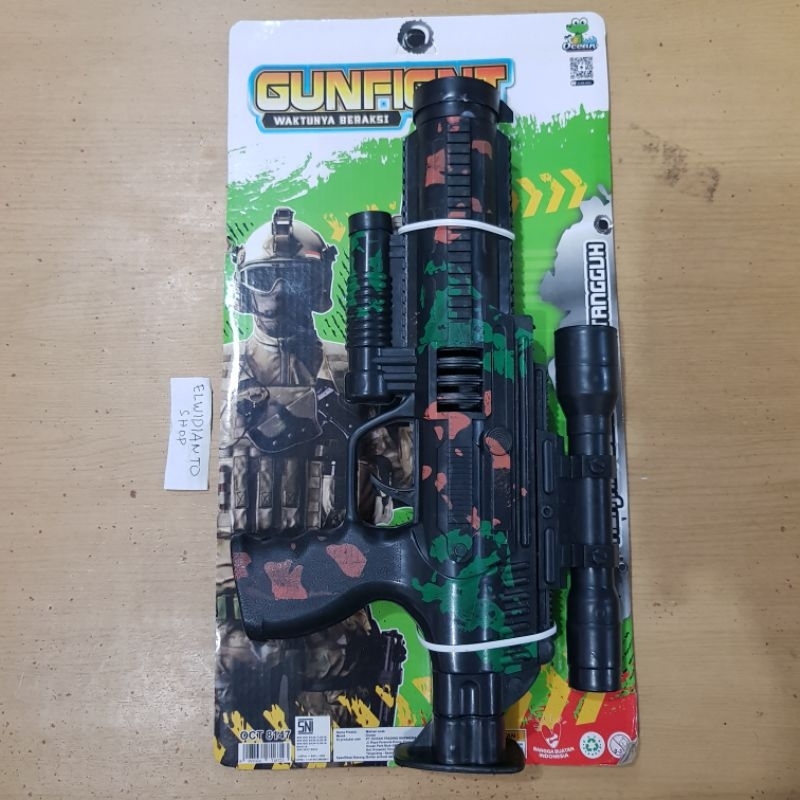 mainan anak gunfight senjata tembakan senapan laras panjang tentara