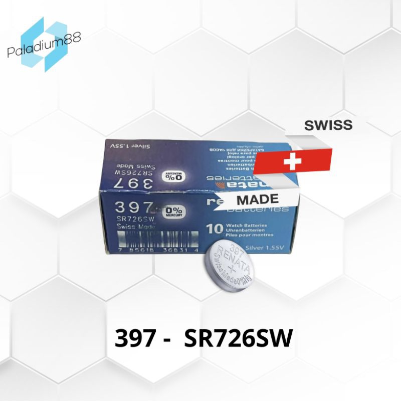 Baterai Renata 397 SR726SW Swiss Batrai 726 SR726 SR726W LR726