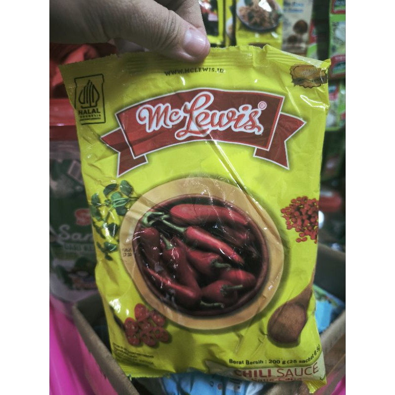 

1 Pak Mc Lewis Chili Sauce / Saus Cabe Sachet isi 25 Sachet x 8 Gram