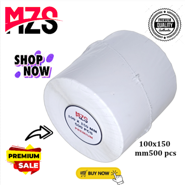 

klm KERTAS THERMAL, ROLL KERTAS STICKER BARCODE UKURAN 100X150MM ISI PCS