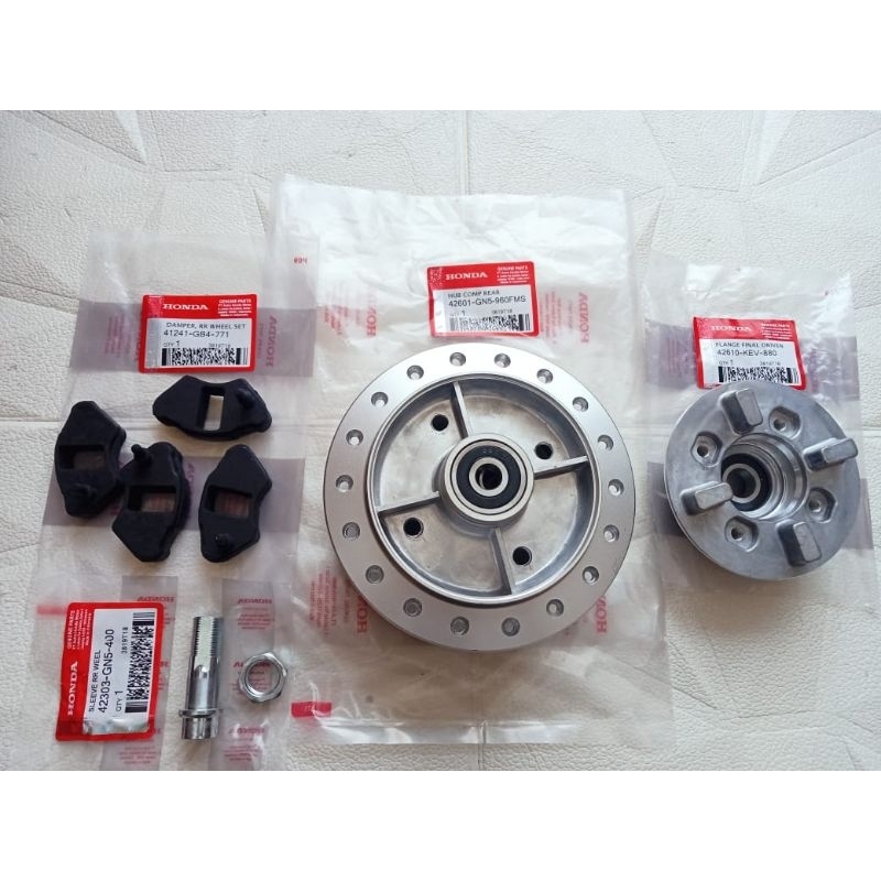 Paket Tromol Belakang Supra X + Napgear Supra X + Karet Tromol Belakang Grand + Bosh Gear Grand GN5