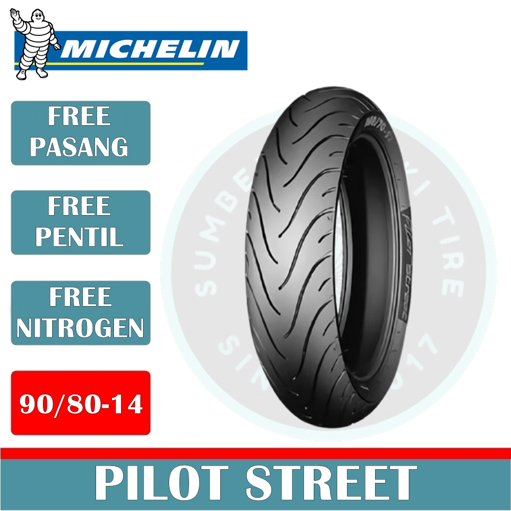 Ban Motor MICHELIN PILOT STREET 100/80-14 Tubeless Ban Motor Matic Ring 14