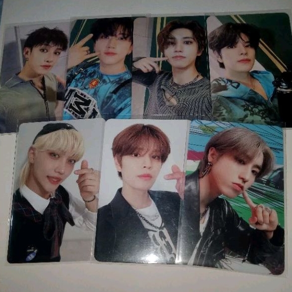 pc photocard official bangchan changbin han jisung seungmin nemoz rock star, felix christmas evel, d