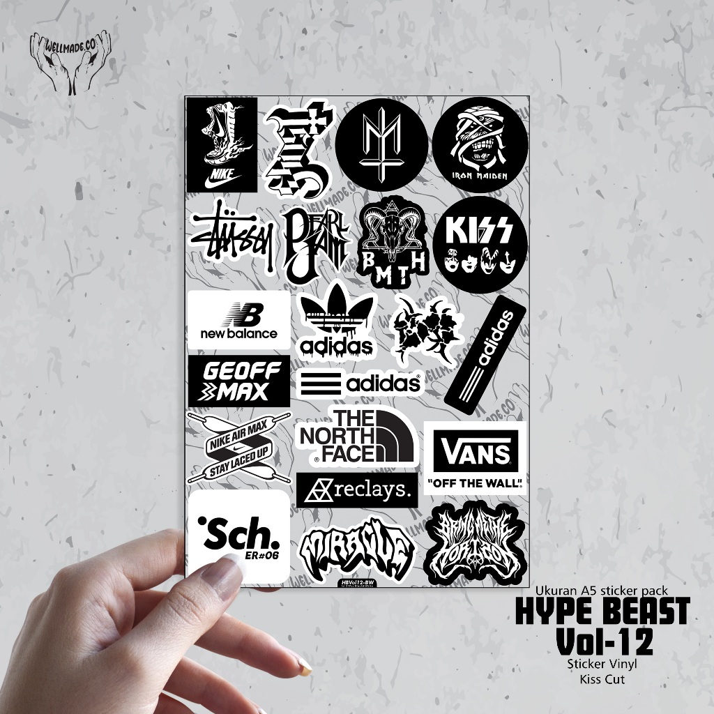 

Sticker Pack HYPE BEAST Tumblr Helm Laptop VOL12 BLACK AND WHITE