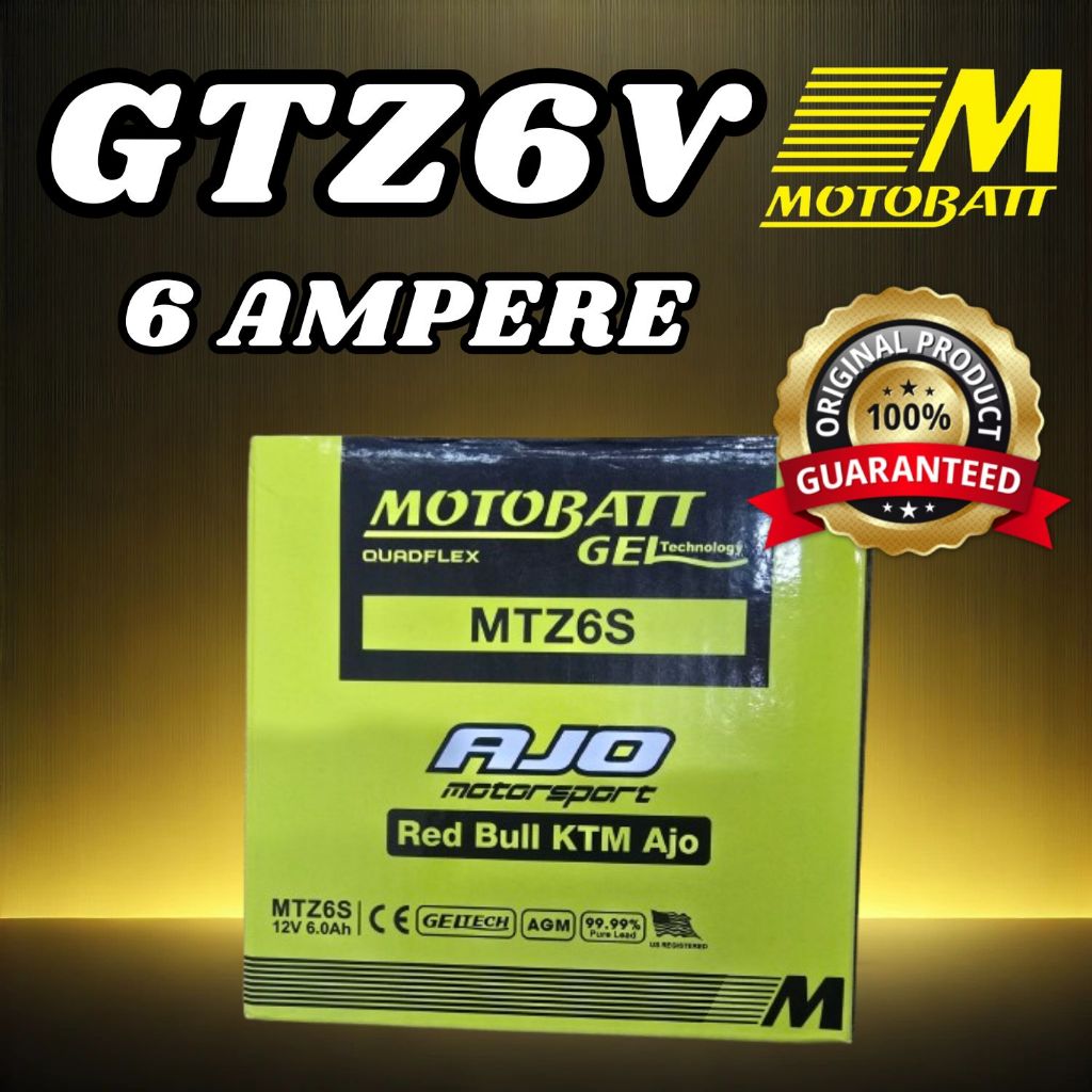 AKI KERING TERBAIK MOTOBATT MTZ6S GEL AKI MOTOR HONDA VARIO LED 150 VARIO 125 NEW SUZUKI YAMAHA