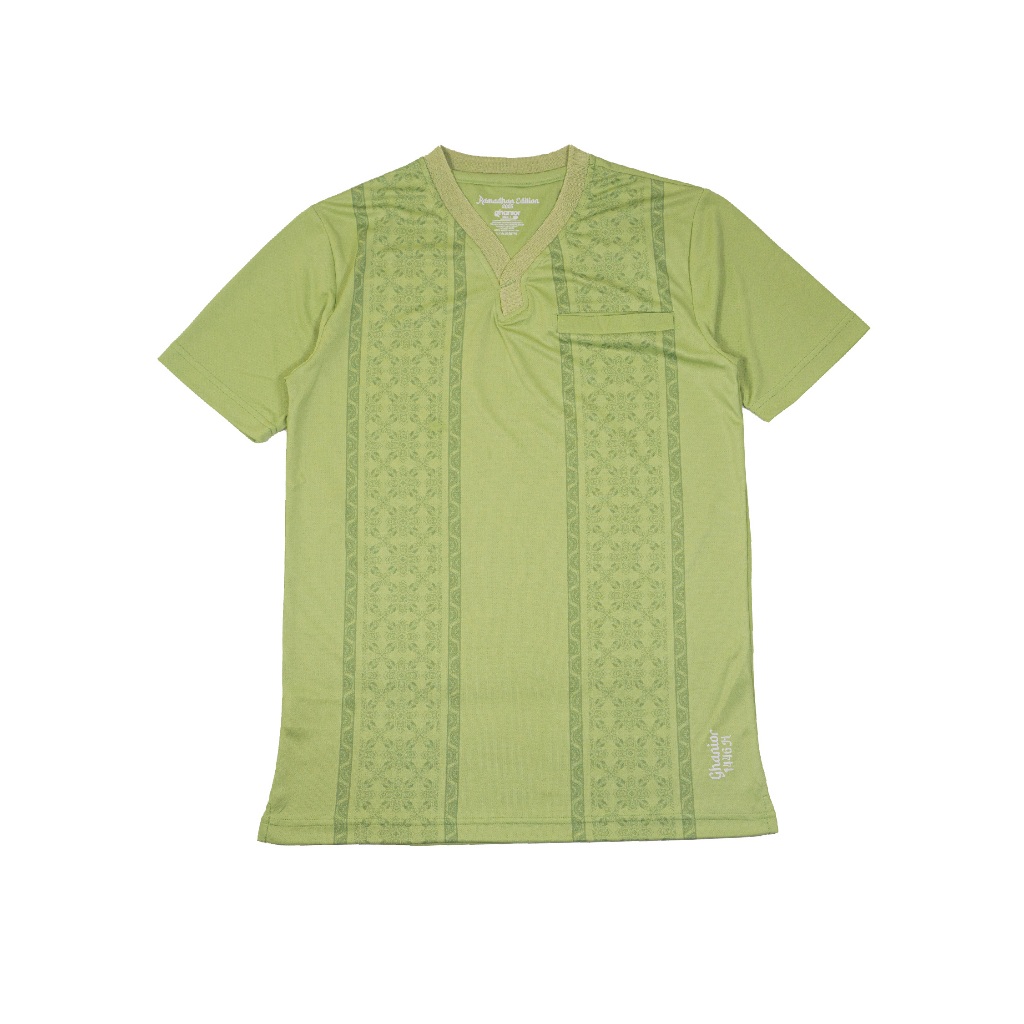 Ghanior Jersey Koko Fashion Pakaian Baju Muslim Kurta - Warna Sage