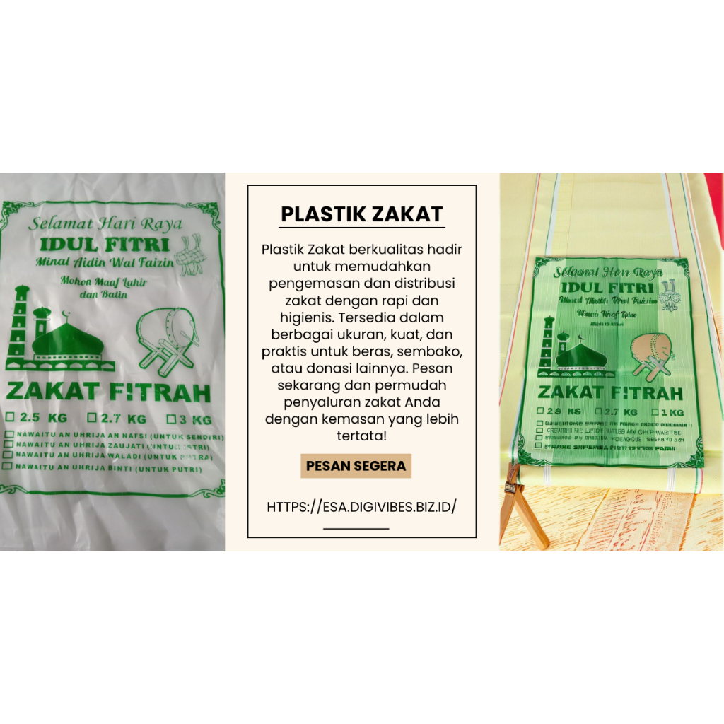 PLASTIK ZAKAT FITRAH 3KG 10 pcs
