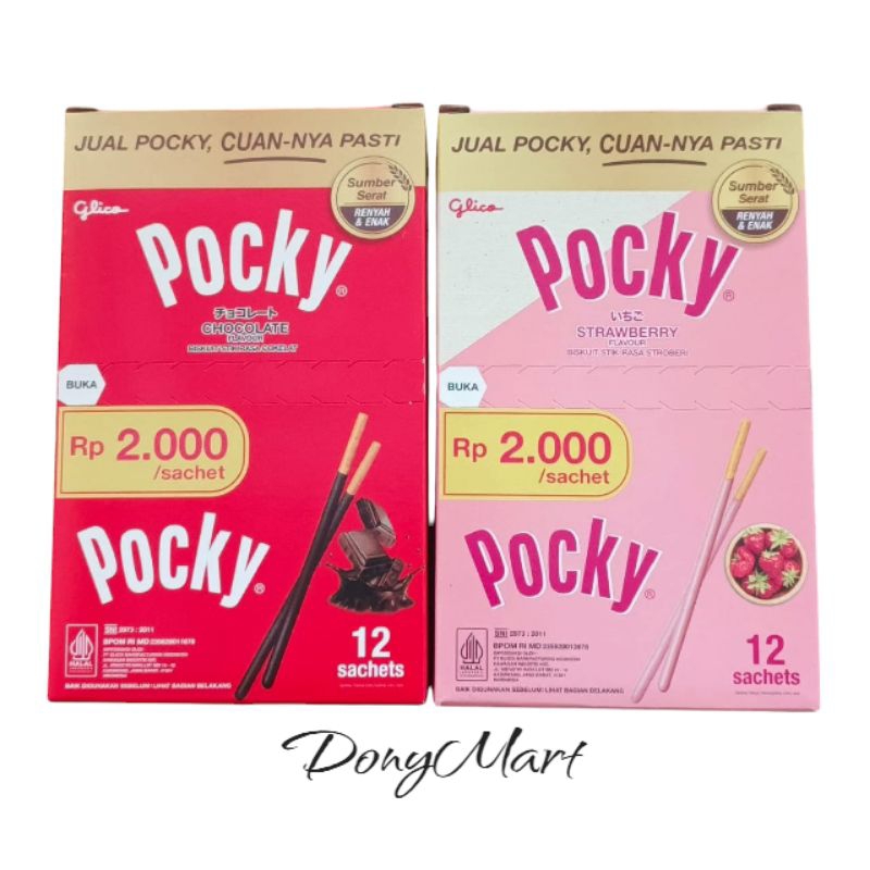 

Glico Pocky Sachet Choco Stick Biskuit 1 Pack Isi 12 Pcs