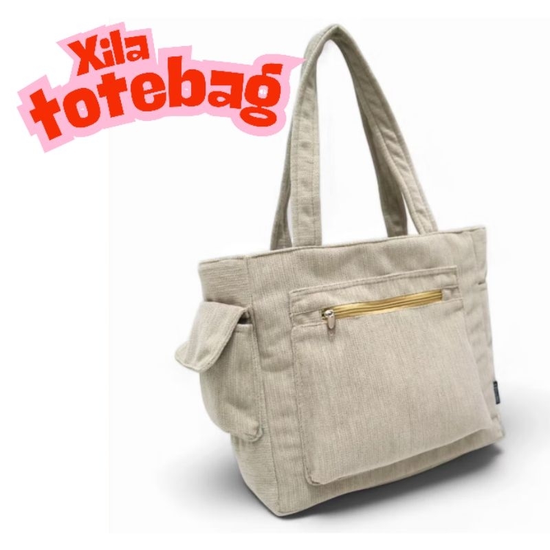 Xila totebag kanvas polos - tas wanita totebag polos gakastore