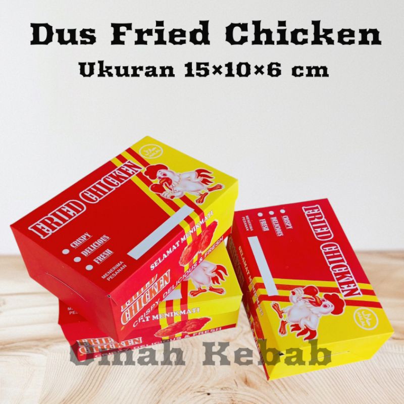 

Dus fried chicken / Box fried chicken / Dus ayam geprek